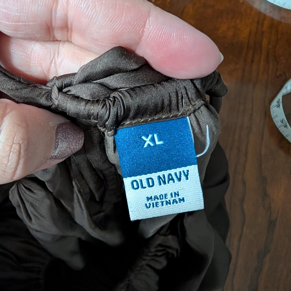 3/$30 Old Navy Brown Satin Halter Dress - Picture 7 of 8